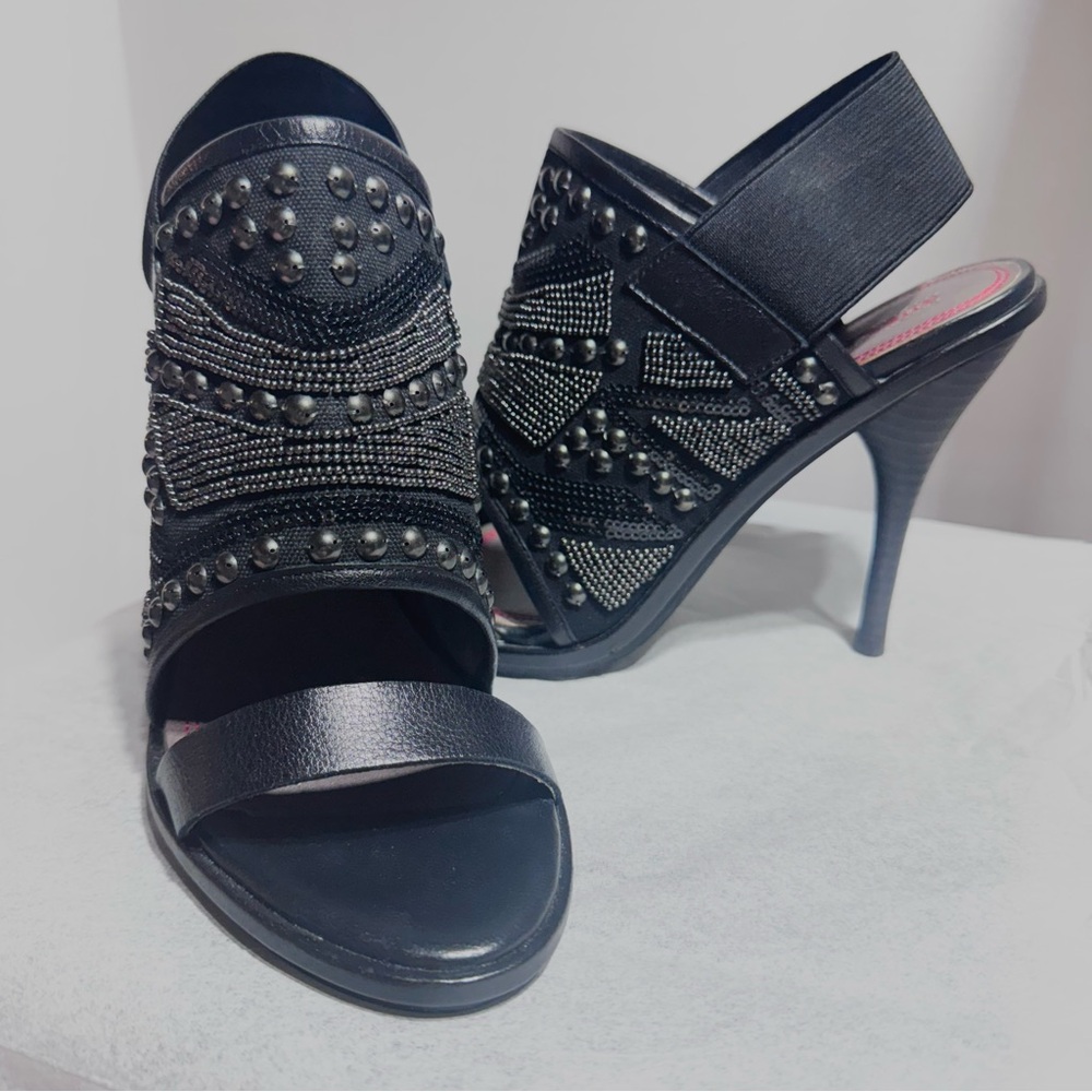 NIB Vintage Miss Sixty Y2K Beaded Stilettos Size 8